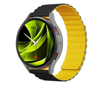 Pasek i akcesoria do zegarków Mobile Origin Easy Strap Magnetic Watch Universal 20mm Black/Yellow